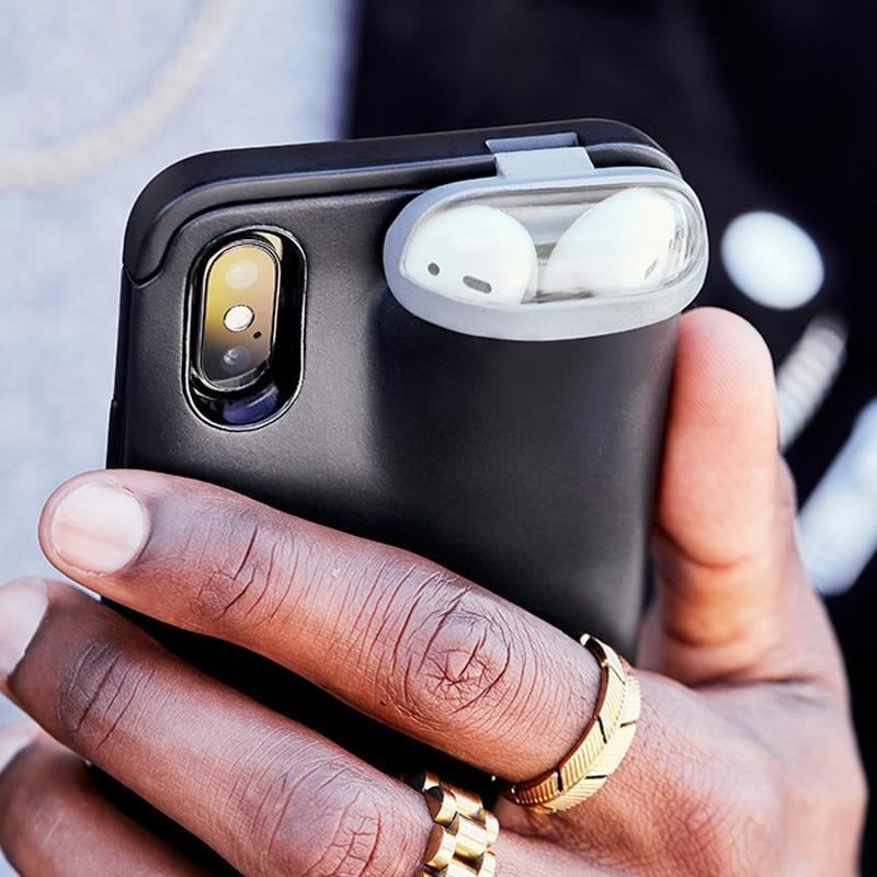 Iphone Case with Airpods Holder