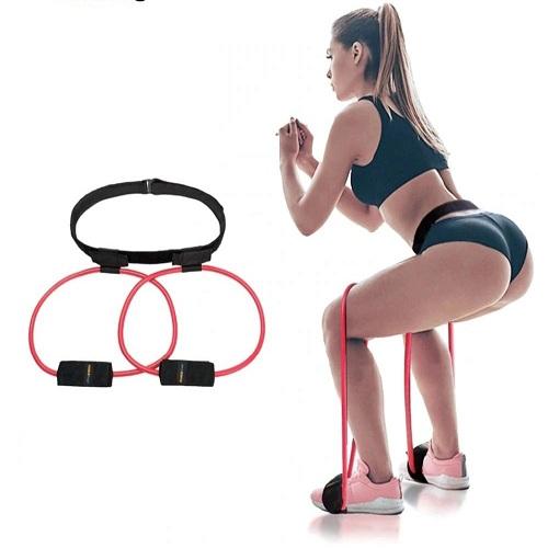 RISEFIT Booty Belt Band Women Fitness Resistance Bands Adjustable Waist  Belt Pedal Exerciser for Glutes Muscle Workout with Carry Bag (20LB)