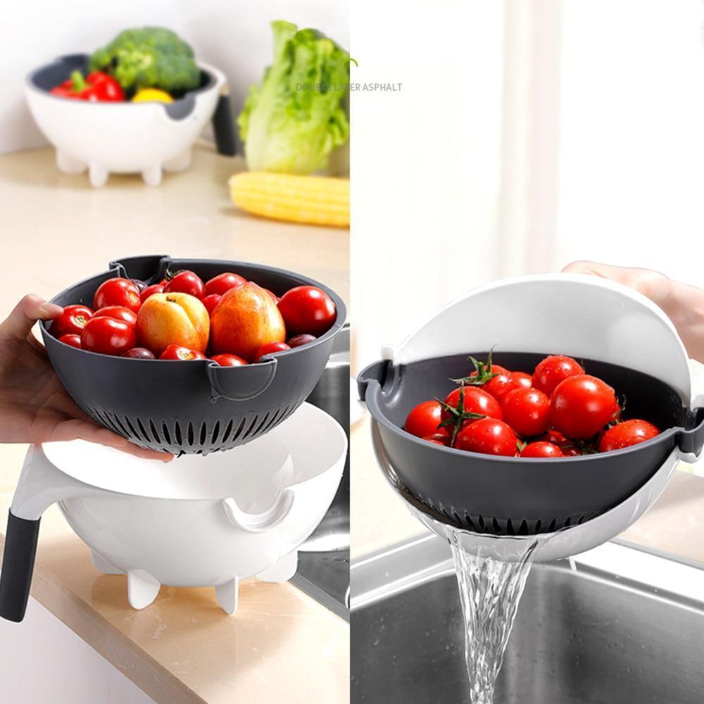 Multifunctional 9 in 1 Vegetable Cutter with Drain Basket